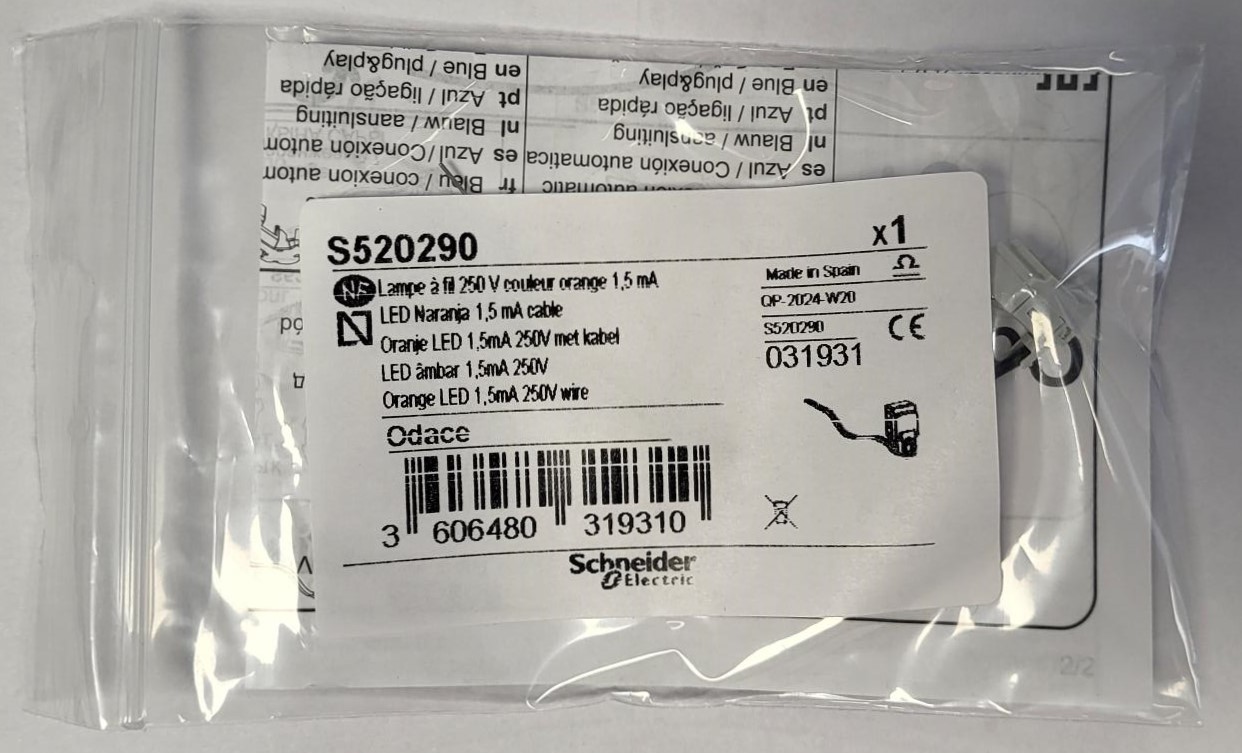 Câblage voyant LED S520290 Odace Schneider